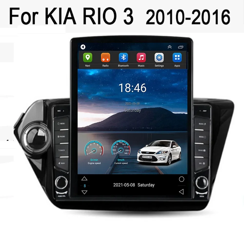Tesla Style Screen Car Radio - Autoradio Android 14 2Din de style