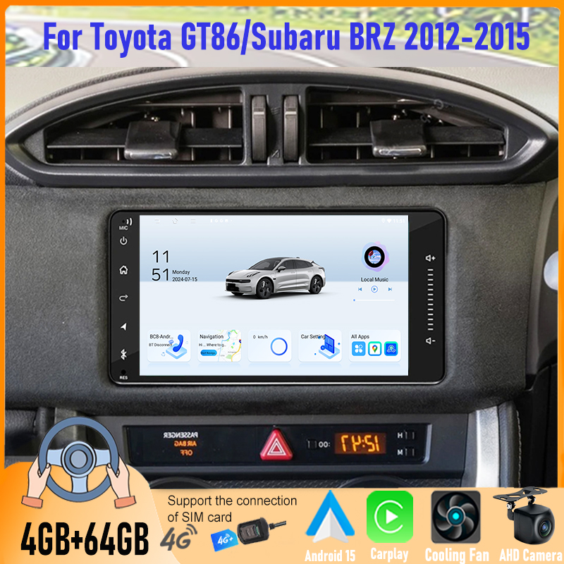 Android Head Unit 6Gb 128Gb - Autoradio sans fil CarPlay Android Auto