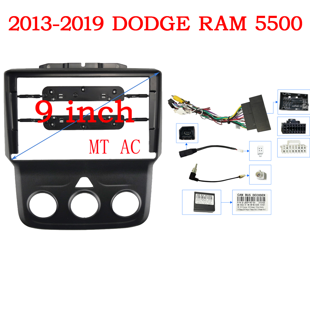 Car Stereo Canbus Decoder - Cadre de Fascia d'autoradio pour Dodge