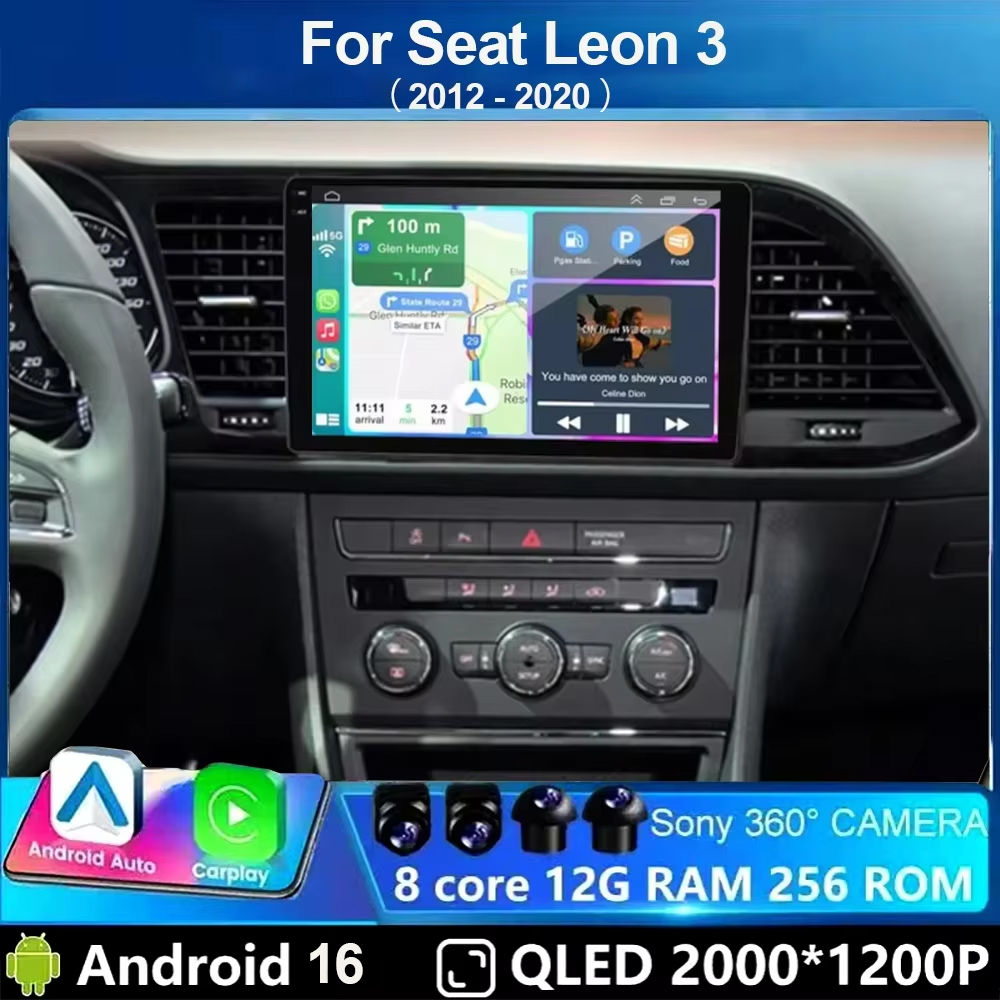 Android Car Stereo 2 Din 8 Core - Autoradio Android 16 Carplay Auto pour