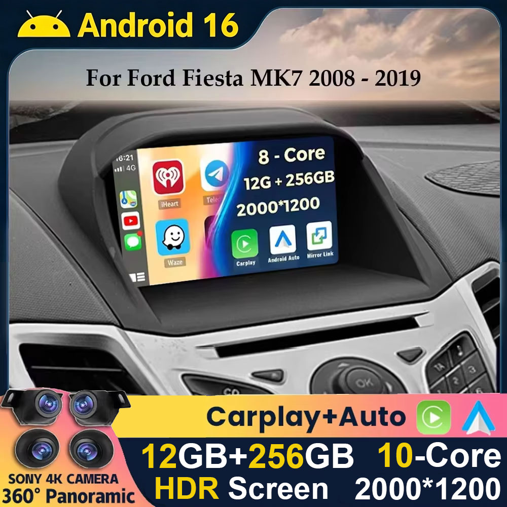 Android Car Stereo 2 Din 8 Core - Autoradio Android 16 Carplay Auto pour