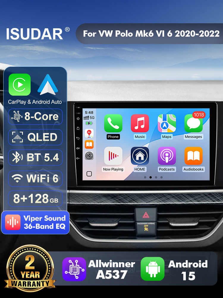 ISUDAR T57, autoradio Android  - Android Head Unit 6Gb 128Gb avis et prix