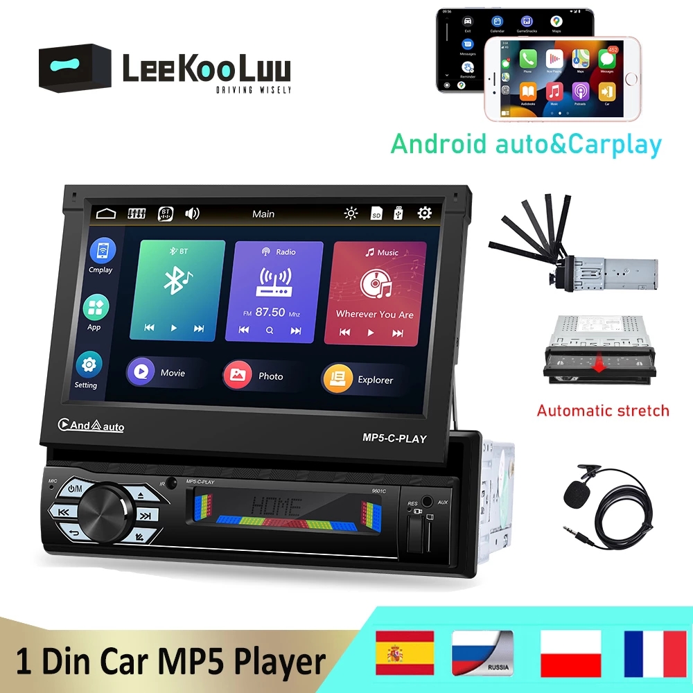LeeKooLuu-Autoradio 1 Din avec - Car Radio 1 Din Flip Out Screen avis et prix