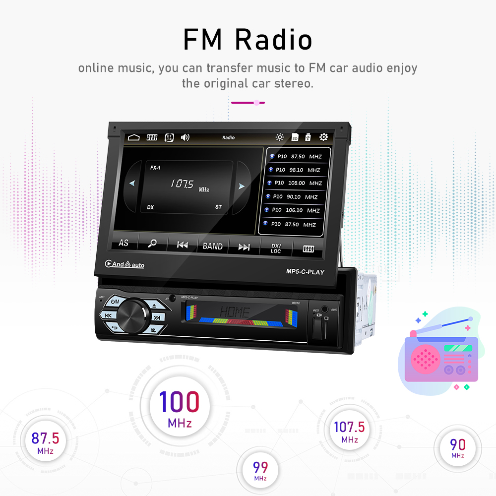 LeeKooLuu-Autoradio 1 Din avec - Car Radio 1 Din Flip Out Screen avis et prix