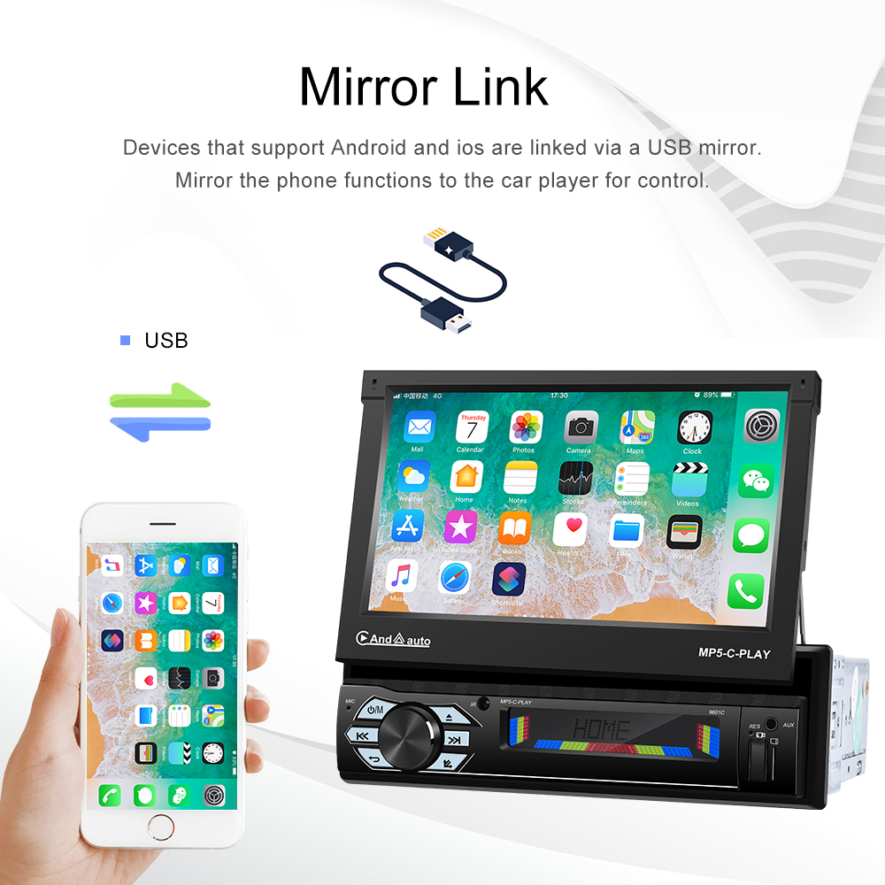 LeeKooLuu-Autoradio 1 Din avec - Car Radio 1 Din Flip Out Screen avis et prix