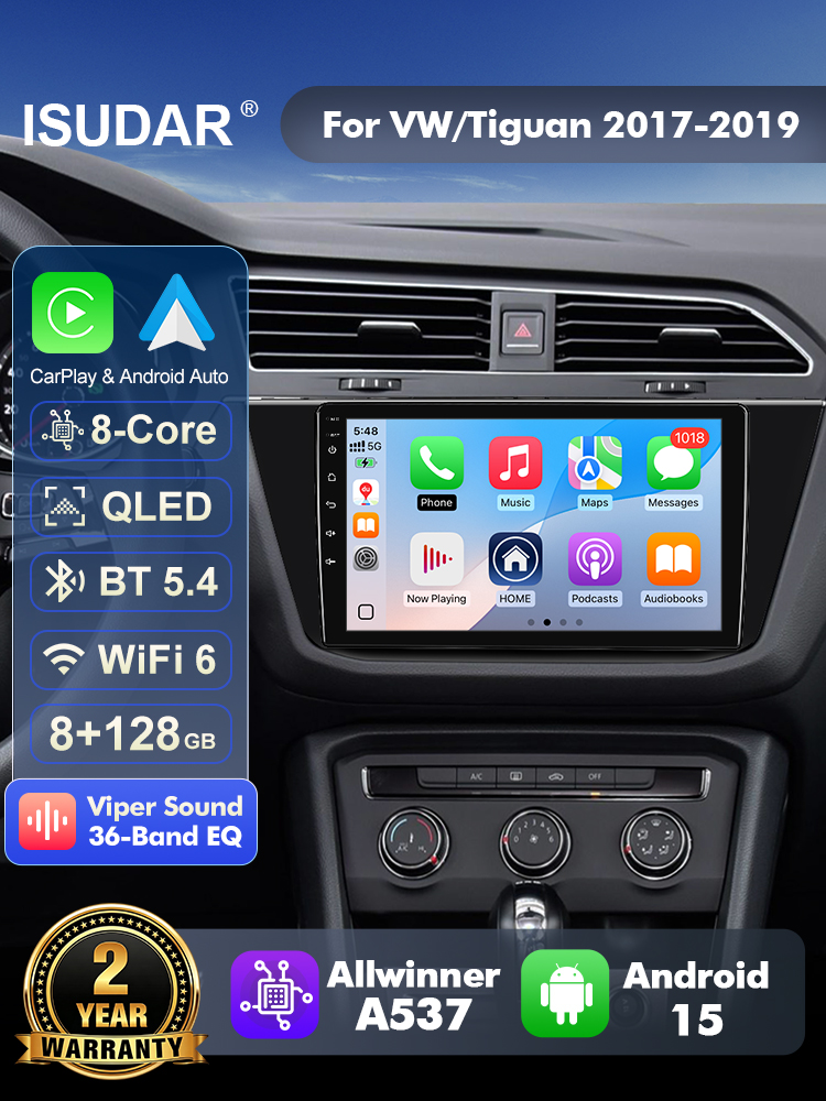 ISUDAR T57, autoradio Android  - Android Head Unit 6Gb 128Gb avis et prix