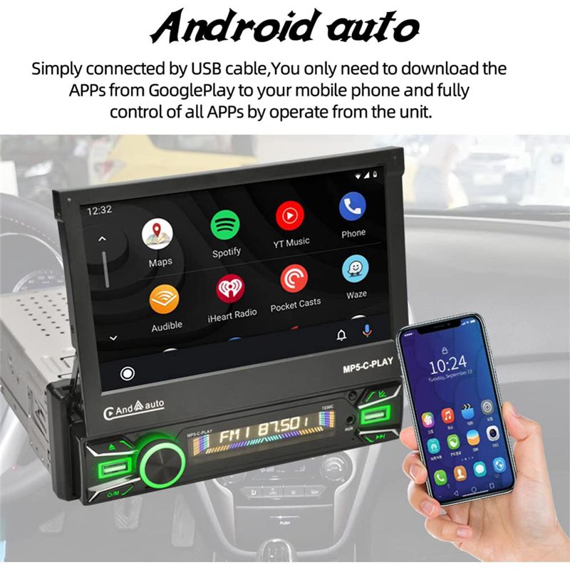 Autoradio Électrique Rabattabl - Car Radio 1 Din Flip Out Screen avis et prix