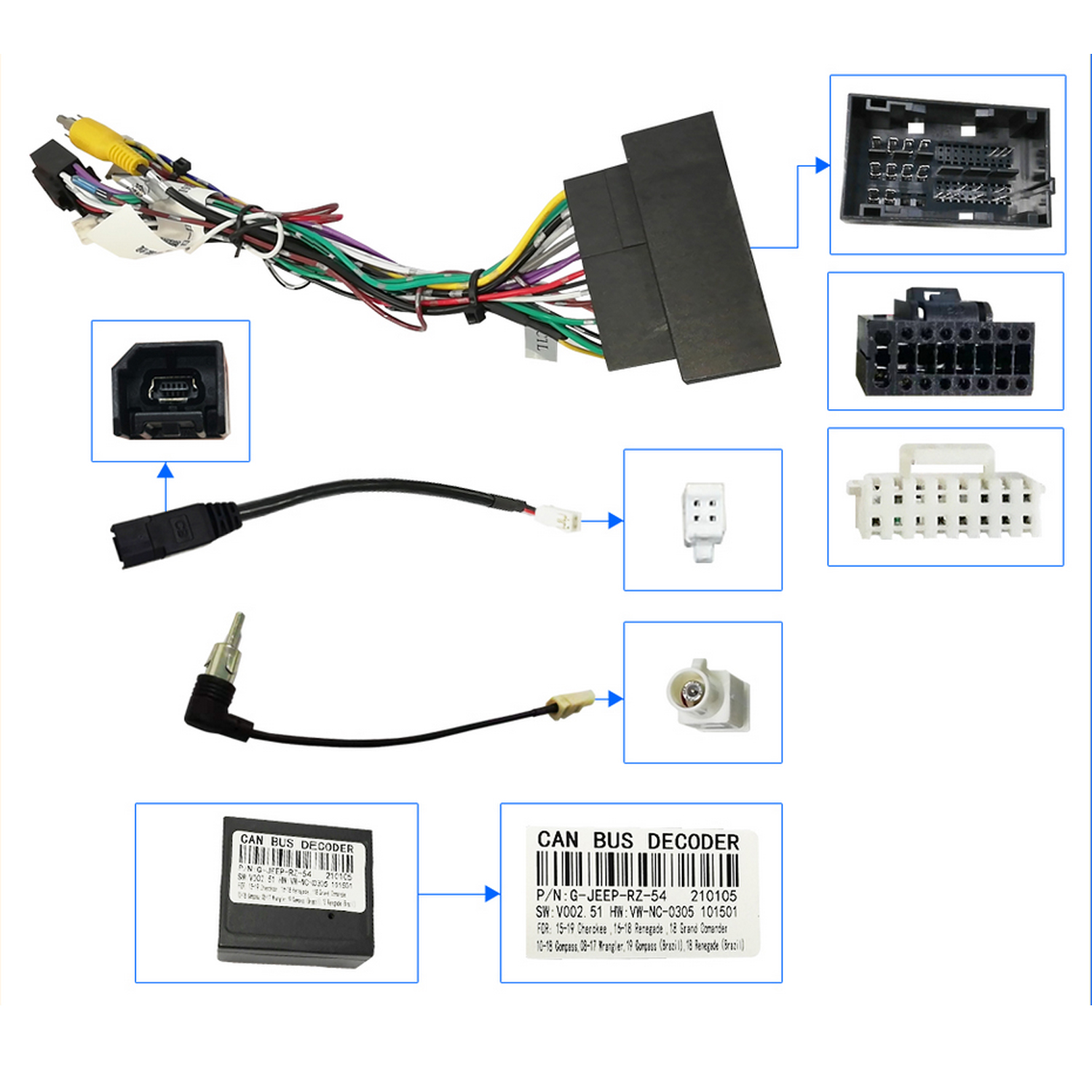 Cadre de Fascia d'autoradio po - Car Stereo Canbus Decoder avis et prix