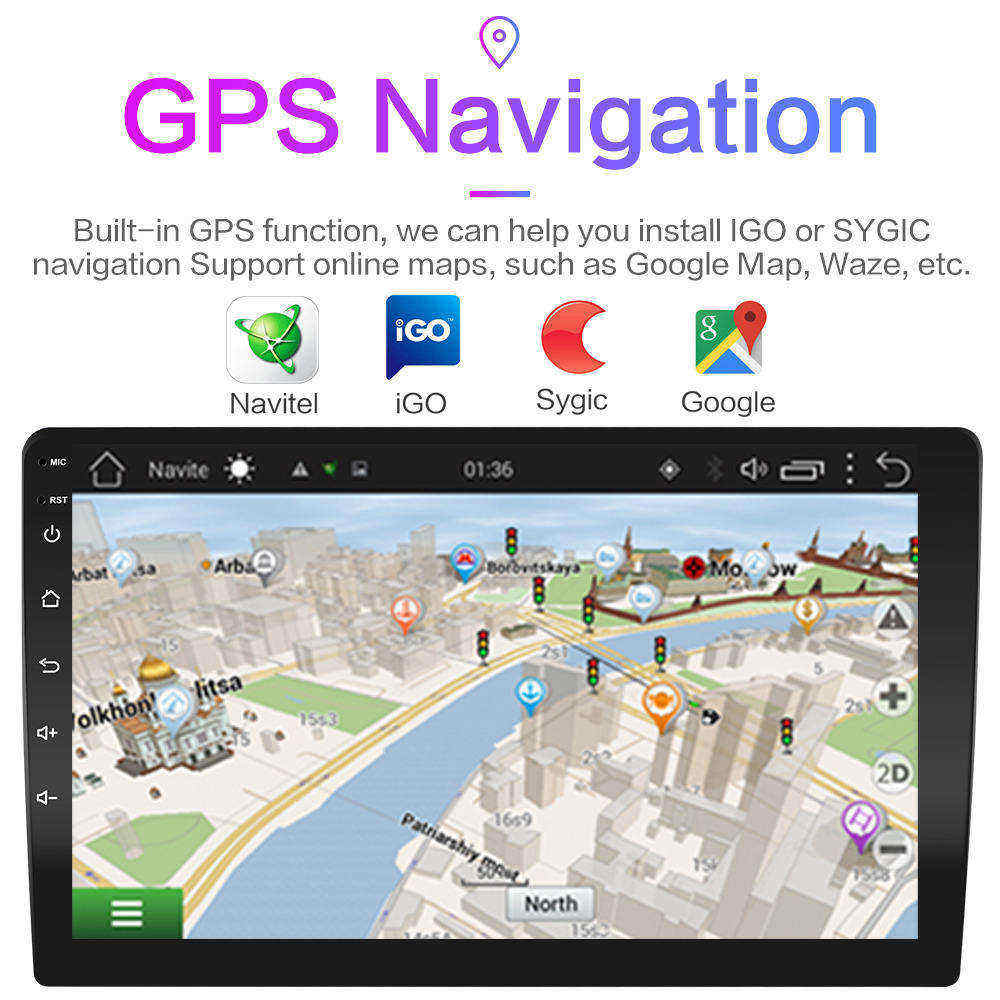 Autoradio 2din 7/9/10 pouces A - Car Radio Gps Navigation 10 Inch avis et prix