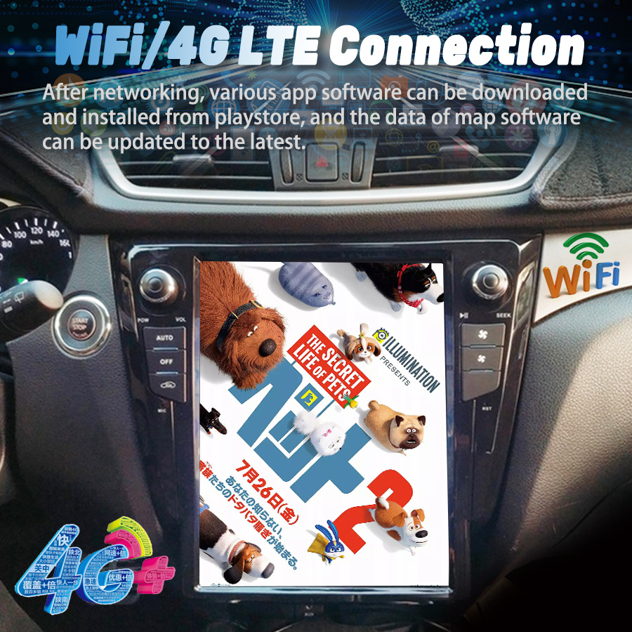 Autoradio Android 14 de 12.1 P - Tesla Style Screen Car Radio avis et prix