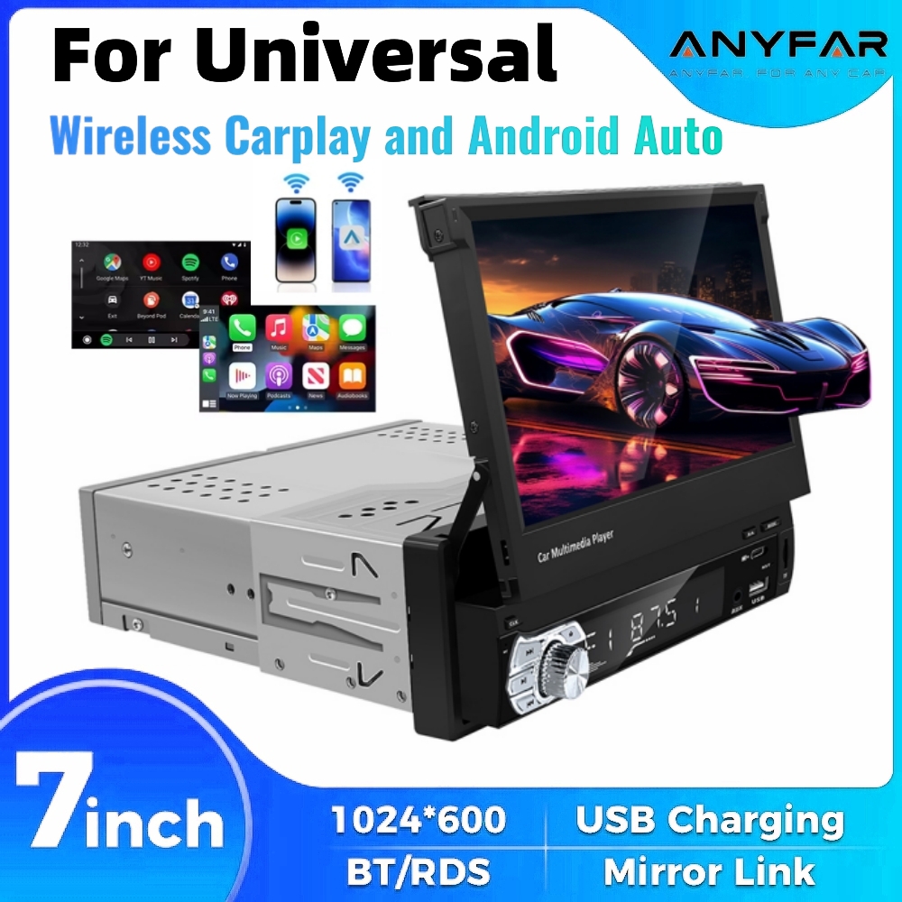 Autoradio universel 7 pouces a - Car Radio 1 Din Flip Out Screen avis et prix